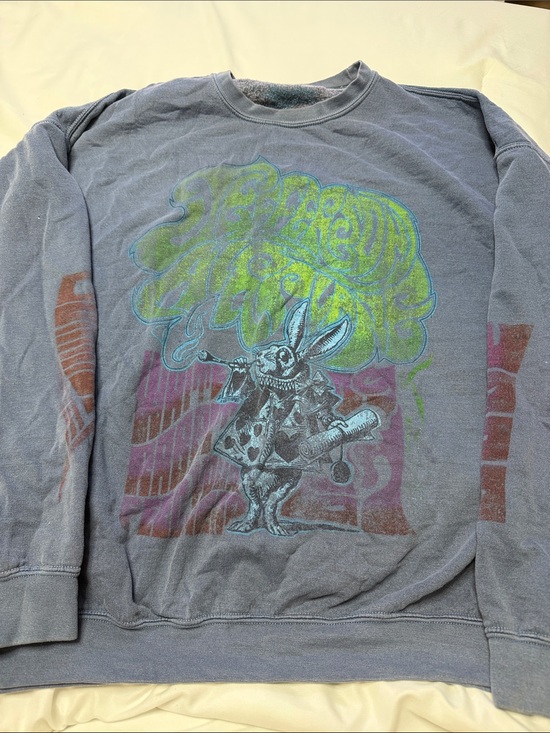 Urban Outfitters Tops - Urban Outfitter’s Women’s Jefferson Airplane White Rabbit Slouchy Fit Sweatshirt